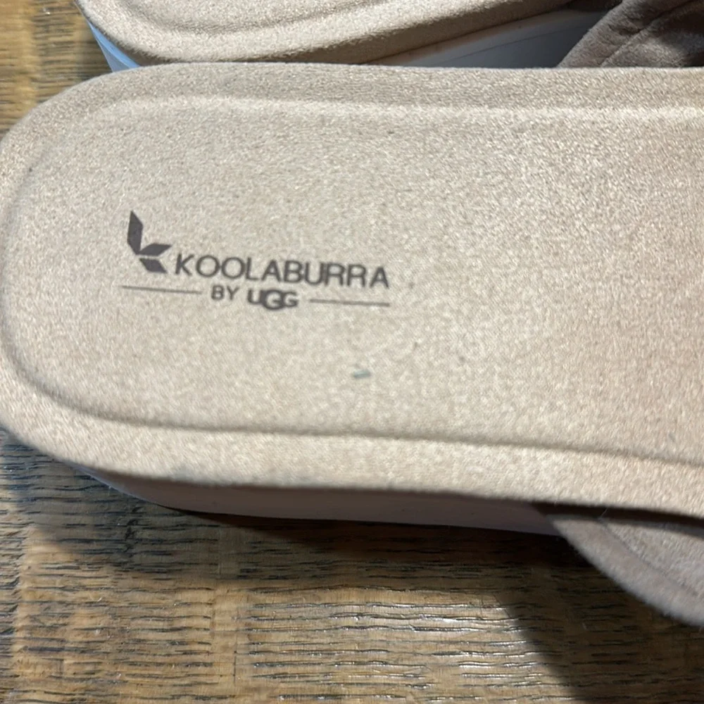 Koolaburra by UGG Twist Detail Slide‎ Sandals tan suede sz 10